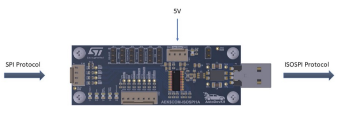 框图 - STMicroelectronics AEK-COM-ISOSPI1 SPI转隔离式SPI加密狗